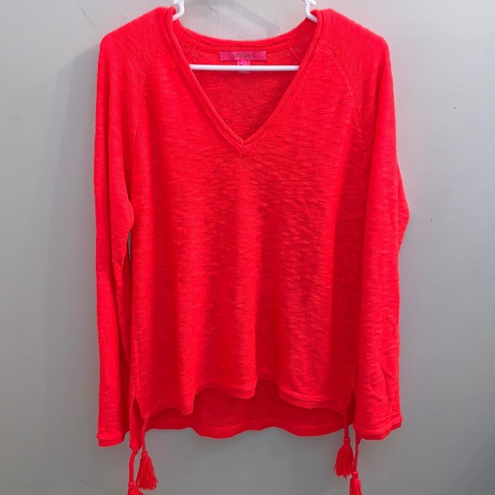 Lilly Pulitzer Jody V Neck Sweater L EUC